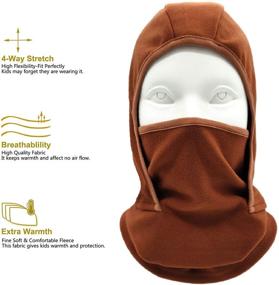 img 2 attached to Balaclava Windproof Fleece Warmer: Ultimate Boys' Accessories for Cold Weather Protection