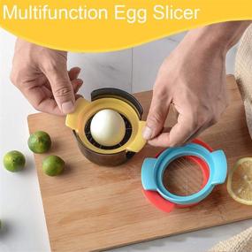 img 3 attached to 🍳 Upgraded 3-in-1 Multifunctional Egg Cutter Strawberry Slicer - Sturdy Stainless Steel Wire for Hard Boiled Eggs - Enhance Your Kitchen Experience!