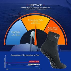 img 1 attached to 🏖️ CAPAS 2mm Neoprene Waterproof Socks: Beach Volleyball Sand Proof & Snorkel Socks for Men and Women - Keep Warm in Watersports