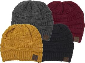 img 1 attached to H 6020A 4 06256070 Solid Beanie 4 Pack Charcoal