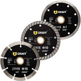 img 4 attached to 🔪 (3 Pack, 4 1/2 inches) GRAFF Diamond Blade for Angle Grinder - Cutting Wheel for Stone, Marble, Granite, Brick, Masonry, Paving, Concrete, Ceramic & Kerb - Dry/Wet Use