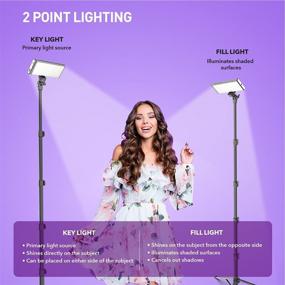 img 1 attached to DigiPower PRO2 - Portable, Lightweight Lighting Set with Two 180 LED Lights + Two Pro Stands Kit for Home, Studio, DIY Content Creation, Vlogging, and Video Game Streaming