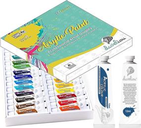 img 2 attached to 🎨 Daveliou Acrylic Paints Set – Premium 24 Variety Colors – Non-Toxic Acrylic Painting Set for Artists, Beginners & Students