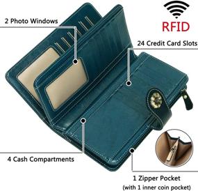 img 2 attached to 👜 Ultimate Genuine Leather Wristlet Organizer: The Perfect Women's Handbags & Wallets Combo