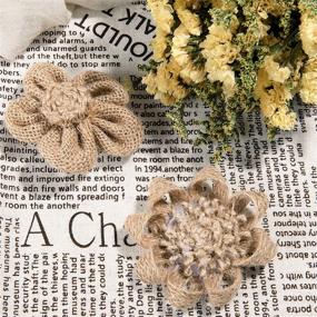 img 2 attached to 🌸 Whaline Burlap Flowers Set with 5 Burlap Ribbon Rolls, 10 Handmade Burlap Flowers Bowknot, 1 Jute Twine, and 1 Sheet of Glue Point for Wedding, Valentine's Day, Party, Home Decor, DIY Crafts - 17Pcs