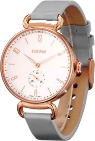img 4 attached to SURVAN WatchDesigner Swiss Quartz Ion Plated Stainless Women's Watches