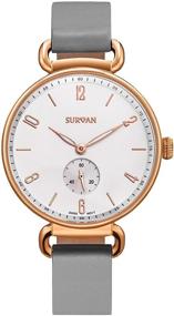 img 3 attached to SURVAN WatchDesigner Swiss Quartz Ion Plated Stainless Women's Watches