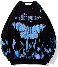 img 4 attached to 🦋 GURUNVANI Men's Full Sleeve Graphic Butterflies T-Shirt