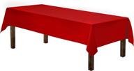 прямоугольная скатерть gee di moda - красный, стиральный полиэстер - 60x102 дюйма - идеально подходит для столов длиной 6 футов - идеально для буфетов, вечеринок, праздников, свадеб и не только. логотип