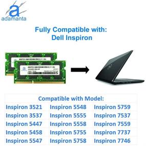 img 2 attached to 💻 16GB (2x8GB) Adamanta Laptop Memory Upgrade for Dell Alienware, Inspiron, Latitude, Optiplex, Precision, Vostro - DDR3L 1600Mhz PC3L-12800 SODIMM 2Rx8 CL11 1.35v Notebook RAM