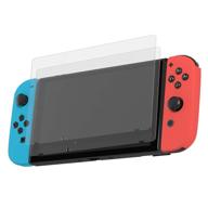 🔒 premium tempered glass screen protector for nintendo switch (2 pack) scratch and crack resistant | easy-install | ultra-thin hd touch screen protective film back logo