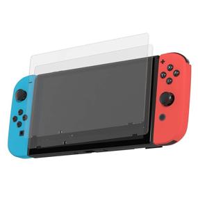 img 4 attached to 🔒 Premium Tempered Glass Screen Protector for Nintendo Switch (2 Pack) Scratch and Crack Resistant | Easy-Install | Ultra-Thin HD Touch Screen Protective Film Back