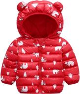 vjj aidear winter outwear bear red boys' clothing logo