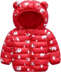 img 4 attached to VJJ AIDEAR Winter Outwear Bear Red Boys' Clothing