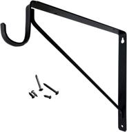 🔧 black heavy duty closet rod and shelf support bracket - welded logo