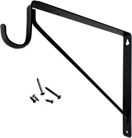 img 3 attached to 🔧 Black Heavy Duty Closet Rod and Shelf Support Bracket - Welded