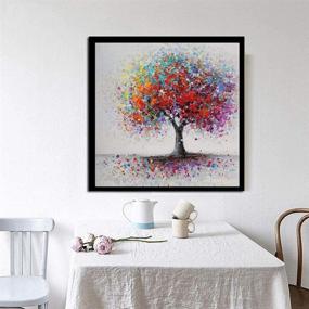 img 2 attached to 🌈 Full Drill 5D Diamond Painting Kits for Adults, Kids & Women - Rainbow Life Tree Cross Stitch Arts Craft Canvas Wall Decor - DIY Painting by Number Kits - Full Diamond 16x16in