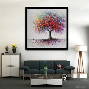 img 3 attached to 🌈 Full Drill 5D Diamond Painting Kits for Adults, Kids & Women - Rainbow Life Tree Cross Stitch Arts Craft Canvas Wall Decor - DIY Painting by Number Kits - Full Diamond 16x16in