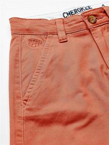 img 2 attached to 👦 Boys' Clothing: Cherokee Little Belted Chino Shorts