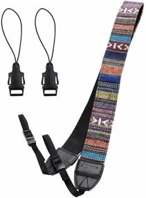 img 4 attached to 📷 Eggsnow Camera Shoulder Strap: Universal Vintage Neck Belt with Connect Buckle for Women Men - DSLR SLR Nikon Canon Sony Olympus Pentax Samsung (Upgraded, Multi-Color)