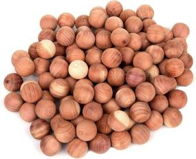 img 2 attached to 👕 Keep Your Clothes Fresh with yarlung 100 Pack Aromatic Cedar Balls - Natural Wood Closet Fresheners for Wardrobe Protection and Odor Removal