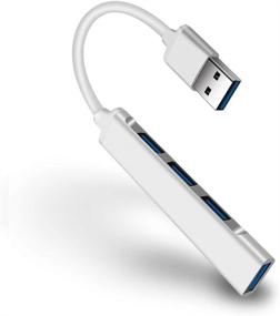 img 2 attached to 🔌 Efficient Data Transfer: Grey 4-Port USB 3.0 Hub for High-Speed Connectivity