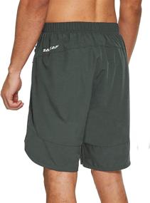 img 2 attached to 🏃 BALEAF Men's 8" Athletic Workout Running Shorts - Quick Dry, Zipper Pockets, UPF 50+ Gym Shorts