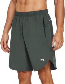 img 3 attached to 🏃 BALEAF Men's 8" Athletic Workout Running Shorts - Quick Dry, Zipper Pockets, UPF 50+ Gym Shorts