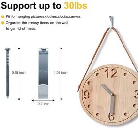 img 3 attached to Professional Picture Hangers Kit (30lbs-100pcs) for Canvas, Office Pictures, Clock, House Decoration - Includes Picture Hooks and Nails - Wooden/Drywall Hanging Solution