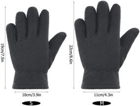 img 3 attached to Set of 3 Kids Full Finger Fleece Gloves – Soft & Warm Winter Gloves for Boys and Girls - Ideal for Outdoor Activities