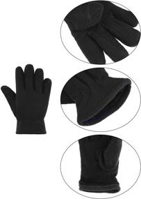 img 2 attached to Set of 3 Kids Full Finger Fleece Gloves – Soft & Warm Winter Gloves for Boys and Girls - Ideal for Outdoor Activities