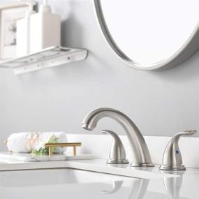 img 3 attached to 🚰 PHIESTINA Stainless Widespread Bathroom Faucet WF008 5 BN: Sleek Design & Superior Durability