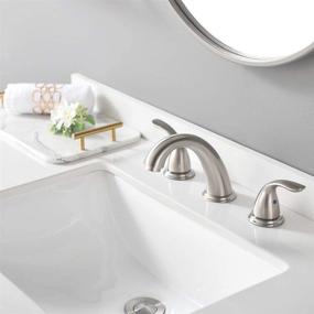 img 2 attached to 🚰 PHIESTINA Stainless Widespread Bathroom Faucet WF008 5 BN: Sleek Design & Superior Durability