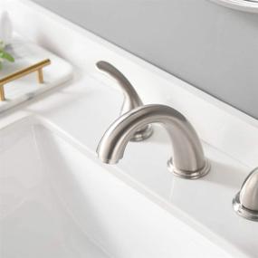 img 1 attached to 🚰 PHIESTINA Stainless Widespread Bathroom Faucet WF008 5 BN: Sleek Design & Superior Durability
