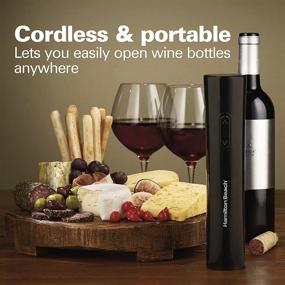 img 3 attached to 🍷 Ease and Convenience in Uncorking: Hamilton Beach 76610 Cordless Electric Wine Bottle Opener with Charger, Foil Cutter, and Portable Design