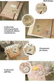 img 1 attached to Vintage Ephemera Card Stock: IDULL Scrapbooking Supplies - 50 PCS | Get Creative with Stunning, Timeless Designs