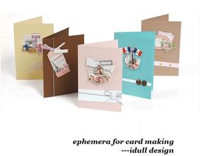 img 2 attached to Vintage Ephemera Card Stock: IDULL Scrapbooking Supplies - 50 PCS | Get Creative with Stunning, Timeless Designs