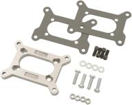 🔧 enhance performance with mr. gasket 1937mrg carburetor adapter kit in silver logo