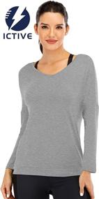 img 2 attached to 👚 Loose Fit Backless V Neck Long Sleeve Workout Shirts for Women - Fihapyli ICTIVE Yoga Shirts for Women