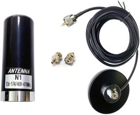 img 4 attached to 📡 High-performance Dual Band Mobile Radio Antenna - VHF 136-174MHz & UHF 400-470MHz, Adjustable Magnetic Base Mount, PL259 Male Connector, 13ft (4m) Cable, SMA Female Adapter - Ideal for Vehicle, Car, Truck, Ham Two Way Radio