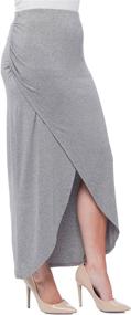 img 2 attached to Stylish and Trendy: New York & Company Women's Wrap Style Maxi Skirt - A Must-Have Addition to Your Wardrobe