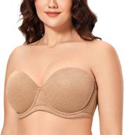 delimira underwire contour multiway strapless women's clothing logo