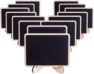 🖌️ 14-pack austor mini chalkboard place cards with stand - ideal for weddings, parties, table numbers, food signs, and decorations logo