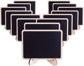 img 4 attached to 🖌️ 14-Pack AUSTOR Mini Chalkboard Place Cards with Stand - Ideal for Weddings, Parties, Table Numbers, Food Signs, and Decorations