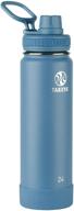 💧 stay hydrated in style with takeya actives insulated water bottle - 24 oz, bluestone logo