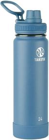 img 4 attached to 💧 Stay Hydrated in Style with Takeya Actives Insulated Water Bottle - 24 oz, Bluestone