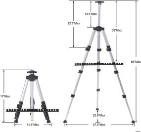 img 1 attached to 🎨 STARHOO Aluminum Art Easel Stand - Adjustable Height 17" to 56" for Painting Canvases | Table Top/Floor | Portable Bag Included (Silver)