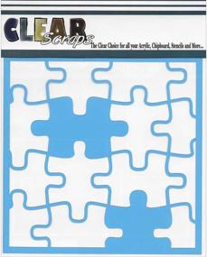 img 1 attached to Четырёхсторонний набор заготовок для пазлов "CLEARSNAP Clear Scraps Puzzle Stencils