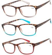 👓 affordable and trendy reading glasses: 3 pair value pack for fashionable men and women logo