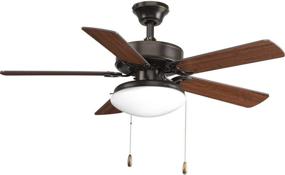 img 1 attached to 🔍 Progress Lighting P2500-20 42-Inch Fan: Reversible Classic Walnut/Medium Cherry Blades in Antique Bronze